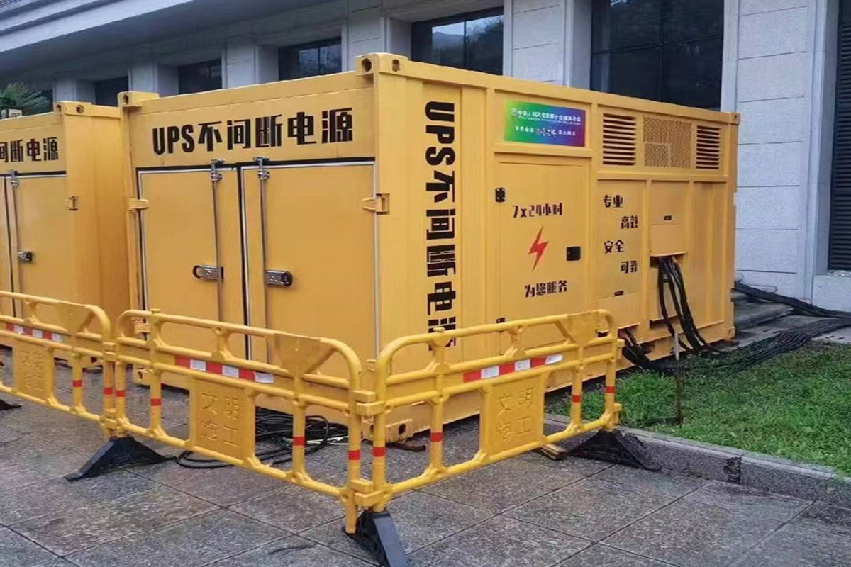 盖州发电机租赁施工现场