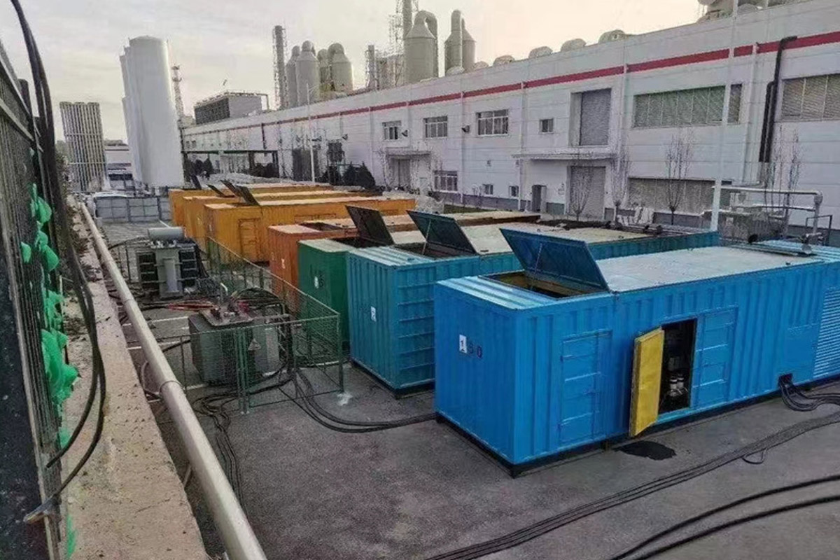 盖州发电机租赁施工现场